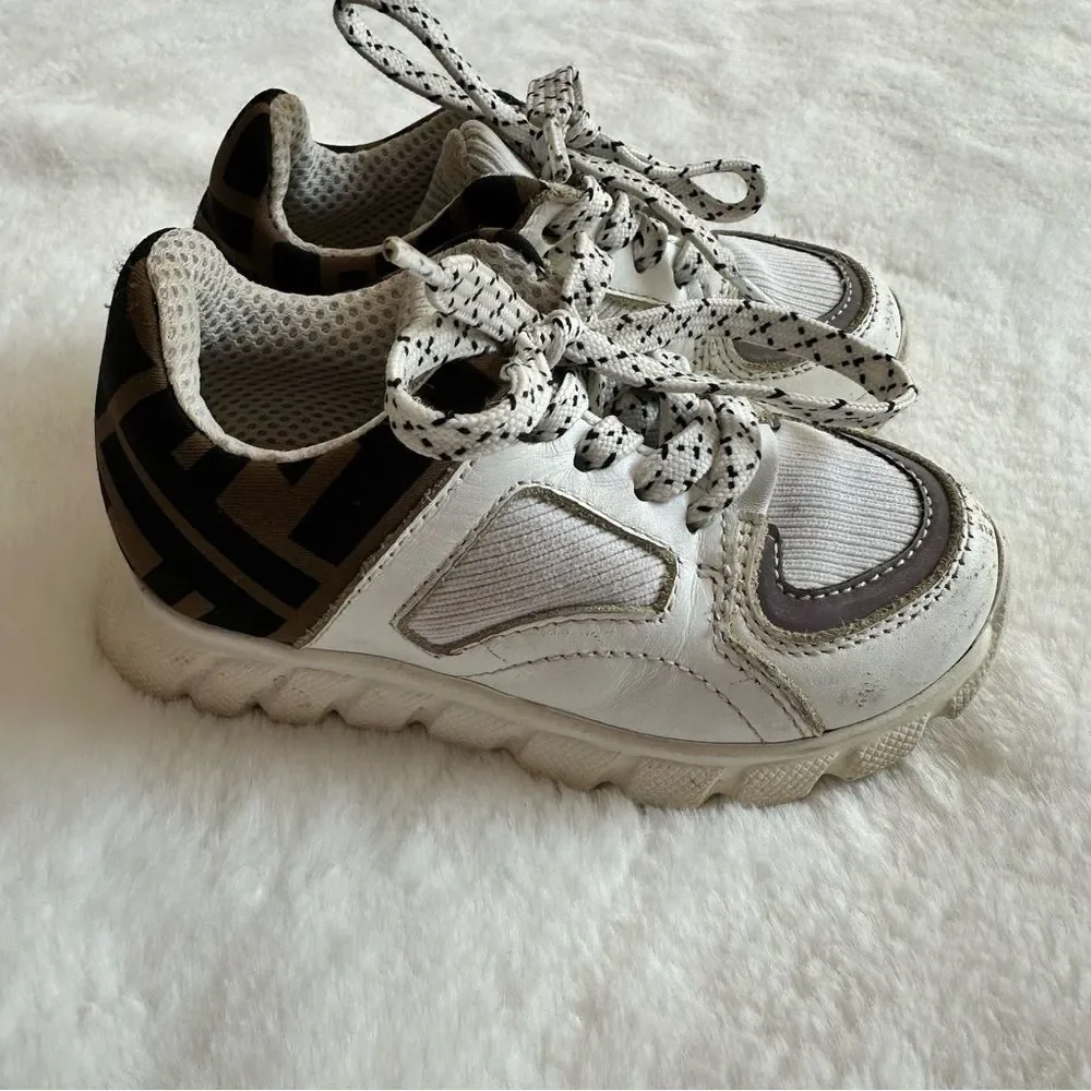 Fendi FF Trainers Kids Size 24 - Picture 3 of 13